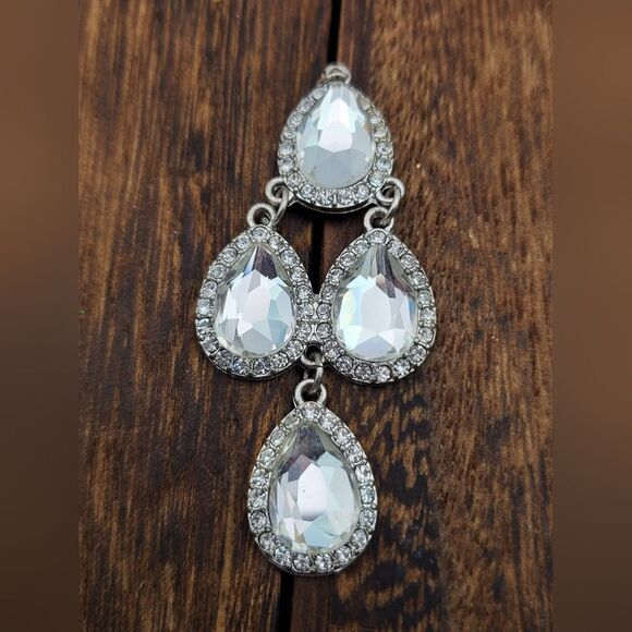 Crystal clear gumdrop gem necklace pendant - Picture 1 of 2